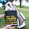 Aliennana Golf Valuables Pouch, Leather Tee Pouch with Drawstring Closure Balls Tees Handbag Portable Golf Ball Accessories for Men Women (May The Course) view 2