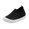 Toddler Little Girls Boys Lightweight Sports Shoes Spring Summer Stripe Mesh Breathable Flat Casual Sneakers (Black, 10 Little Child) view 1