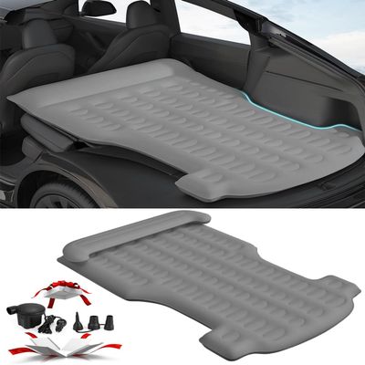 Braveking1 Air Mattress for Tesla Model Y 2020-2023, 660lb Weight Capacity Inflatable Camping Bed with Electric Pump & Headrest Sleeping Pad for Outdoor Camping Travel Portable Air Couch Mat, Size