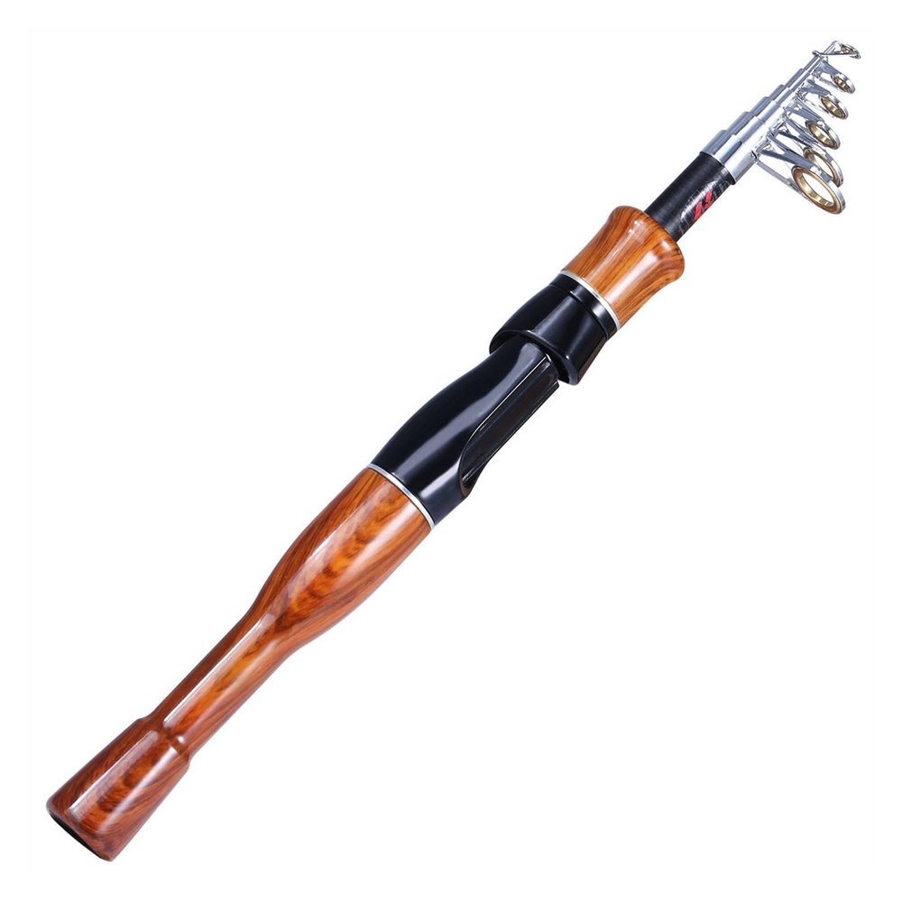 CHICKEN Fishing Telescopic Fishing Rod 1.6M Cork Handle Spinning/Casting Fishing Role Carbon Fiber Protable Travel Fishing Rod Fishing Gear (Size : A)
