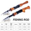 CHICKEN Fishing Telescopic Fishing Rod 1.6M Cork Handle Spinning/Casting Fishing Role Carbon Fiber Protable Travel Fishing Rod Fishing Gear (Size : A) view 2