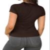 Abardsion Women Casual Raglan Sleeve Crewneck Slim T Shirts - 2026 Spring Summer Basic Activewear Going Out Tops(Dark Brown, L) view 2