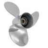 BARDOVEN 60-130HP 14x21 Stainless Steel Propeller 15 Tooth SS Prop for Yamaha Outboard, FITTED, SILVER view 2