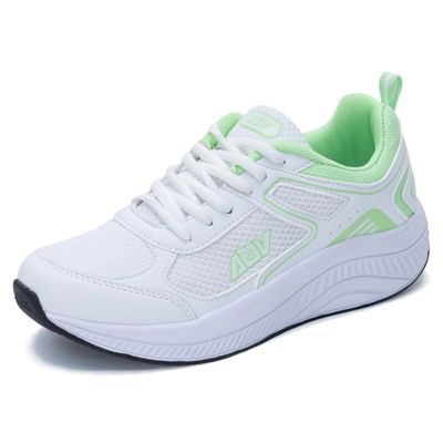 AOV Womens Walking Shoes with Arch Support Plantar Fasciitis Sneakers Orthotic Tennis for Foot Heel Pain Relief WhiteGreen Size 10