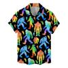 ACEPrints Bigfoot Hawaiian Shirts for Men, Bigfoot Hawaiian Shirt, Tropical Sasquatch Casual Button-Down Shirts Short Sleeve 3 view 1