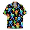 ACEPrints Bigfoot Hawaiian Shirts for Men, Bigfoot Hawaiian Shirt, Tropical Sasquatch Casual Button-Down Shirts Short Sleeve 3 view 4