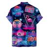 80s 90s Hawaiian Shirts for Men, Vintage Hawaiian Shirt, Funny Back to The 80s Shirt, 80s Casual Button-Down Shirts Short Sleeve view 4