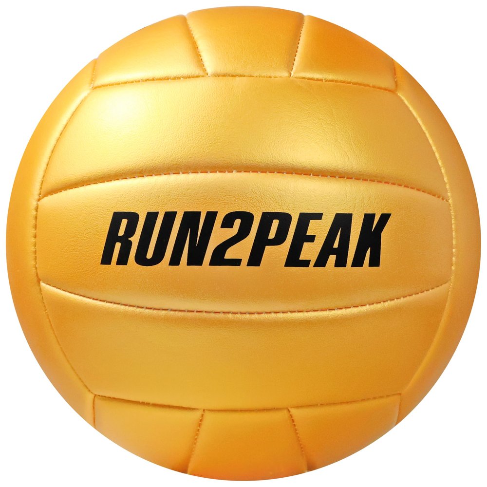 RUN2PEAK Golden Volleyball Ball Official Size 5 Soft Volleyballs for Indoor Outdoor Beach Pool Game Play Volley Balls Gifts for Coach Adult Youth Team Beginners PU Training Volley Ball
