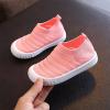 Toddler Little Girls Boys Lightweight Sports Shoes Spring Summer Stripe Mesh Breathable Flat Casual Sneakers (Pink, 11 Little Child) view 2