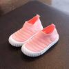 Toddler Little Girls Boys Lightweight Sports Shoes Spring Summer Stripe Mesh Breathable Flat Casual Sneakers (Pink, 11 Little Child) view 3