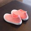 Toddler Little Girls Boys Lightweight Sports Shoes Spring Summer Stripe Mesh Breathable Flat Casual Sneakers (Pink, 11 Little Child) view 4