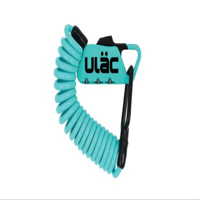ULAC Piccadilly LTD Multipurpose Carabiner Cable Combo Lock for Helmet, Motorcycle, e-Scooter, Bicycle, Gym Locker, Baby Strollers, Suitcases, Luggage, Gate, Fence(Teal)