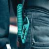 ULAC Piccadilly LTD Multipurpose Carabiner Cable Combo Lock for Helmet, Motorcycle, e-Scooter, Bicycle, Gym Locker, Baby Strollers, Suitcases, Luggage, Gate, Fence(Teal) view 2