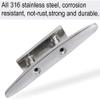 ZOMCHAIN Boat Cleat Open Base Boat Cleat, Dock Cleat All 316 Stainless Steel Boat Mooring Accessories, Include Installation Accessories Screws (5 inch-4PCS) view 4