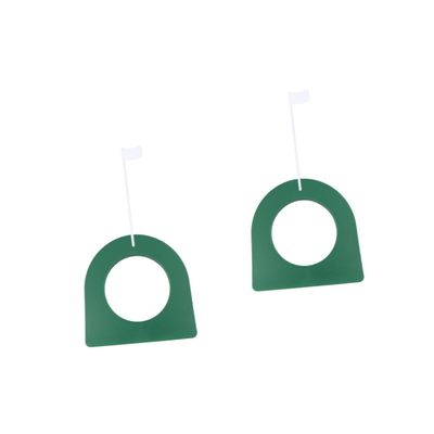 Sosoport 2pcs Golf Putting Cup Plastic Hole Putter Aid Regulation Trainer Flag Portable Practice Training