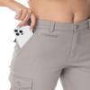 Gopune Women's Hiking Cargo Pants Lightweight Outdoor Travel Work Casual Cotton Pants with 7 Pockets Drawstring Ankle Cuffs Grey,3XL view 3
