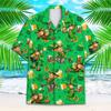 ACEPrints St. Patricks Day Hawaiian Shirt for Men, Leprechaun Irish Party Shirt view 3