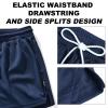 AIMPACT Men's Mesh Gym Workout Shorts Quick Dry Bodybuilding Weightlifting Pants Training Running Jogger Shorts with PocketsNavy S view 4