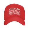 This Actually is My First Rodeo Baseball Hat Funny Caps for Men Women,Unisex,Ideas Gifts Red view 1