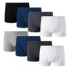 Family Feeling 8 Packs Plain Solid Little Boys' Cotton Boxer Brief Underwear Size 5 view 1