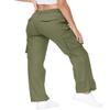 Gopune Women's Hiking Cargo Pants Lightweight Outdoor Travel Work Casual Cotton Pants with 7 Pockets Army Green,L view 1