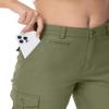 Gopune Women's Hiking Cargo Pants Lightweight Outdoor Travel Work Casual Cotton Pants with 7 Pockets Army Green,L view 3