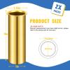 Brass Drain Tube 3-Inch for Transom, Splashwell, Livewell Or Baitwell Installation, Transom Bilge Boat Drain Tube Plug (2 Pack,Yellow) view 2