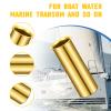 Brass Drain Tube 3-Inch for Transom, Splashwell, Livewell Or Baitwell Installation, Transom Bilge Boat Drain Tube Plug (2 Pack,Yellow) view 4