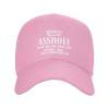 100% Certified Assholes Loves Me Or Hate Me Baseball Hat Funny Caps for Men Women,Unisex,Ideas Gifts Pink view 1