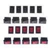 10 pcs/lot KCD1 15 * 10mm 2PIN Boat Rocker Switch SPST Snap-in on Off Micro Switch Position 3A/250V Mini 15 * 21mm (Color : 15x10cm) (Color : 15x10cm) view 2