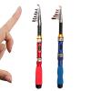 Fishing Retractable Mini Fishing Rod Spinning Rod Fishing Pole Rods Telescopic Ultralight Weight Spinning Casting Carbon Pole Fishing Gear (Size : Red Fishing Rod_1.7m) view 3