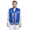 TopTie Custom Mesh Advertising Vest Printing Embroiderey Multiple Pockets Volunteer Uniform Vest-Royal Blue-M view 1