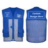 TopTie Custom Mesh Advertising Vest Printing Embroiderey Multiple Pockets Volunteer Uniform Vest-Royal Blue-M view 2