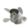 BARDOVEN 4 Blades 60-130HP 13x17 Stainless Steel Propeller 15 Tooth SS RH Prop for Yamaha Outboard, FITTED view 2