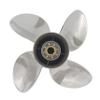 BARDOVEN 4 Blades 60-130HP 13x17 Stainless Steel Propeller 15 Tooth SS RH Prop for Yamaha Outboard, FITTED view 3