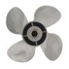 BARDOVEN 4 Blades 60-130HP 13x17 Stainless Steel Propeller 15 Tooth SS RH Prop for Yamaha Outboard, FITTED view 4
