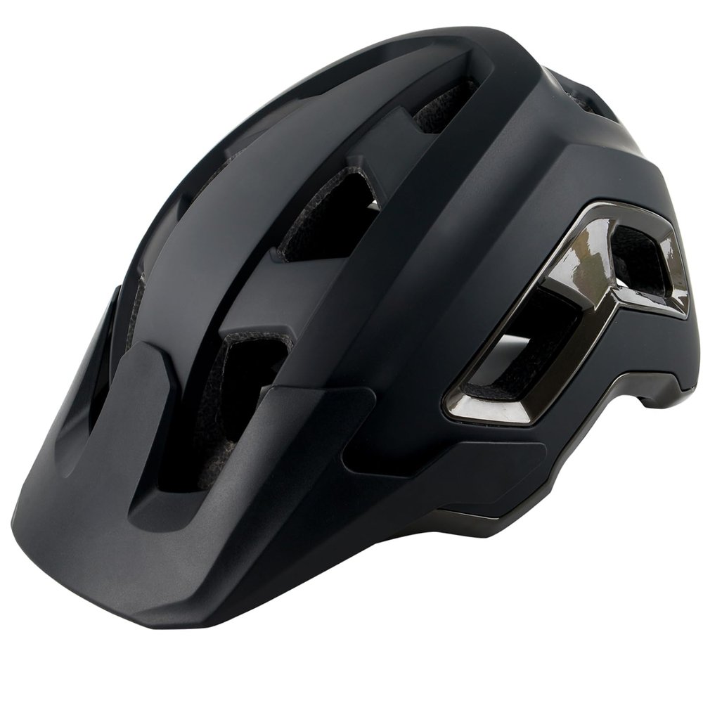 OUWOR Bike Helmet for Adult & Youth, Lightweight MTB Helmet with Adjustable Visor for Mountain/Road Cycling, 2 Sizes for Men Women Boys Girls (Black)