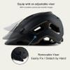 OUWOR Bike Helmet for Adult & Youth, Lightweight MTB Helmet with Adjustable Visor for Mountain/Road Cycling, 2 Sizes for Men Women Boys Girls (Black) view 4