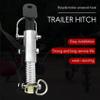 Hubceuo 1 Set Bike Trailer Hitch Universal Bike Trailer Baby/Pet Hitch Linker Connector Bicycle Rear Rack Accessories, Black & silver view 4