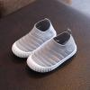 Toddler Little Girls Boys Lightweight Sports Shoes Spring Summer Stripe Mesh Breathable Flat Casual Sneakers (Grey, 13 Little Child) view 4