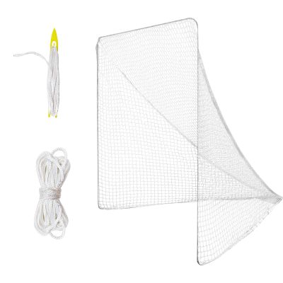 4mm Heavy Duty 6X6X7Lacrosse Replacement Net with 1x Installation Tool and 2x49ft Lacrosse Goal Net Lacing Rope Lacrosse Net for Practice or Competition of Backyard, Playground