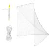 4mm Heavy Duty 6X6X7Lacrosse Replacement Net with 1x Installation Tool and 2x49ft Lacrosse Goal Net Lacing Rope Lacrosse Net for Practice or Competition of Backyard, Playground view 1