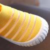 Toddler Little Girls Boys Lightweight Sports Shoes Spring Summer Stripe Mesh Breathable Flat Casual Sneakers (Yellow, 13 Little Child) view 3
