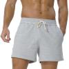 AIMPACT Mens Athletic Sweat Shorts 5" Gym Casual Shorts Mens Pajamas Shorts with Pockets Joggers Sports Workout Short ShrotsGray view 2