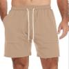 Msmsse Mens Workout Lightweight Quick Dry Shorts with Pockets Summer Hiking Cargo Shorts for Fishing Travel Khaki US 41-42 view 1