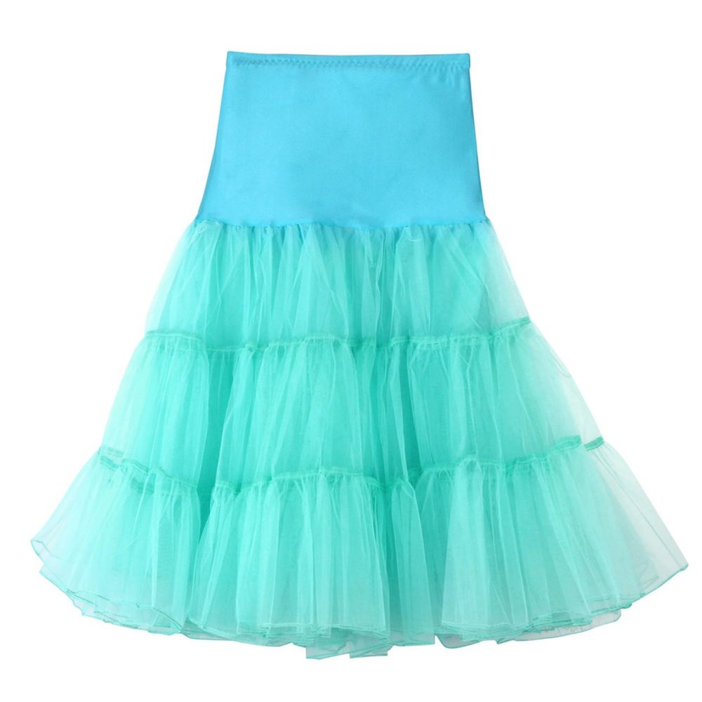 1950s Women's Petticoat Adults Long Tutu Dresses Mother Of The Bride Gowns mint Green, X-Large