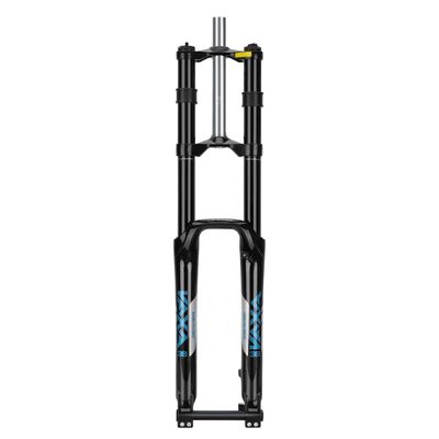 26/27.5/29Mountain bike Dual Shoulder Suspension Air Fork Oil Spring Fork Rebound Adjustment 1-1/8" Straight Tube Manual Lockout 175mm Travel Disc Brake Thru Axle 20*110mm Fork ( Color : Black , Size