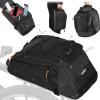 Lixada 10L Reflective Bicycle Rear Rack Bag 4-in-1 Waterproof Bike Saddle Bag Bike Rear Rack Pouch with Shoulder Strap Cycling Bicycle Saddle Panniers Lightweight Compact for Traveling Commuting view 1