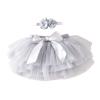 Baby Girls Soft Fluffy Tutu Skirt Party Carnival Toddler Girl Mesh Tutu Bowknot Princess Skirt (Grey, 2-3 Years) view 1
