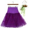 Women's 1950s Petticoat Midi Skirt Winter Dress 2024 Goth Pink Tutu Outfit Formal Wear (2-Purple, X-Large) view 2